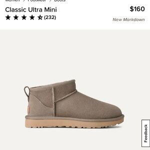 UGG women’s Classic Ultra Mini Boots